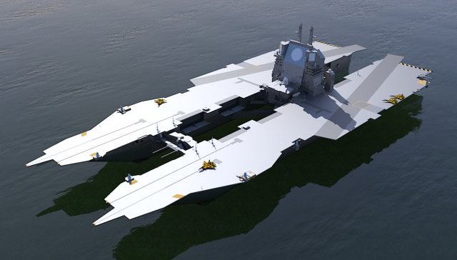 catamaran aircraft carrier concept