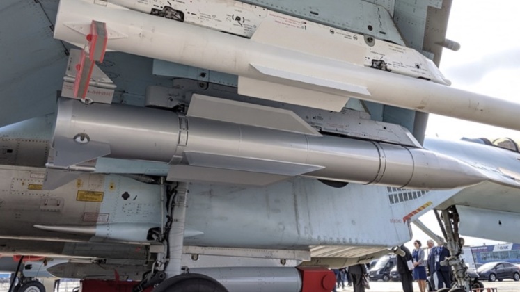 R-37M Hypersonic Air to Air Missile under the wings of Su-35