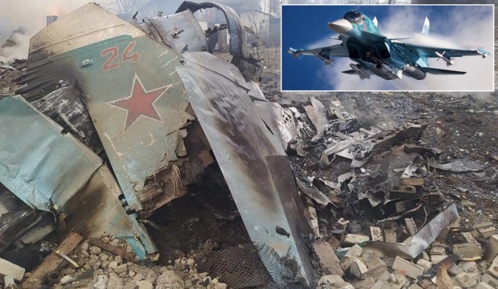 First Ever Russian Su-34 Strike Fighter Shot Down: Pilot Captured After  Crash in Ukraine