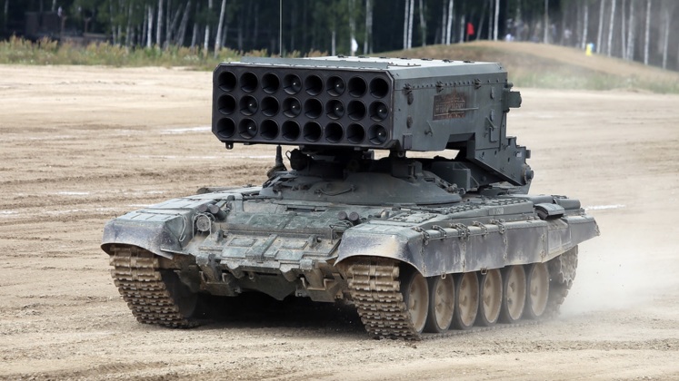 Russia’s ’Flamethrower’ TOS-1A Thermobaric Rocket Systems Conduct Mass Bombardments to Support Advances in Ukraine