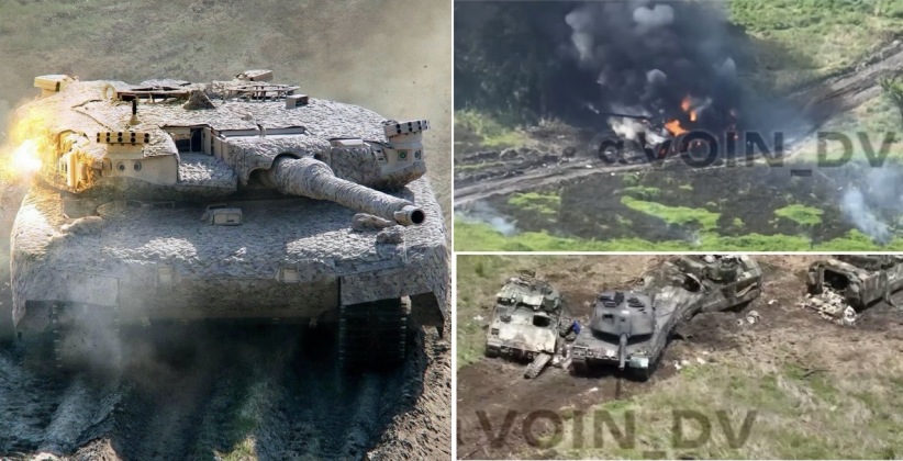 Germany's Top Tank Destroyed on Ukrainian Frontlines: Leopard 2A6 and  Dozens of American Bradleys Taken Out