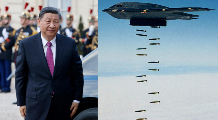 Chủ tịch Trung Quốc Tập Cận Bình và máy bay ném bom B-2