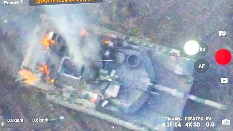Abrams Tank Destroyed Near Avdiivka