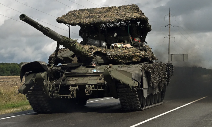 Russian Army T-72B3 in the Kursk Region
