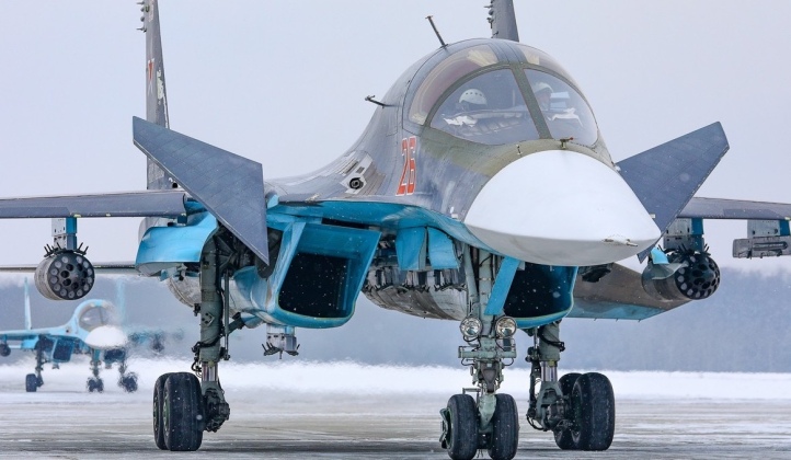 Su-34s with Rocket Pods