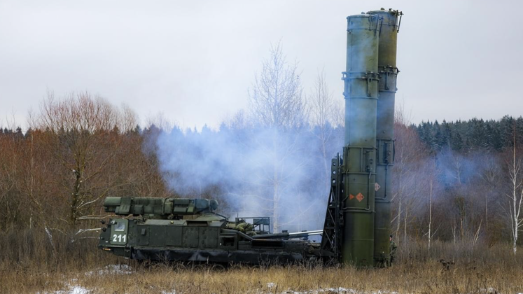 Missile Launcher From S-300V System in Firing Position