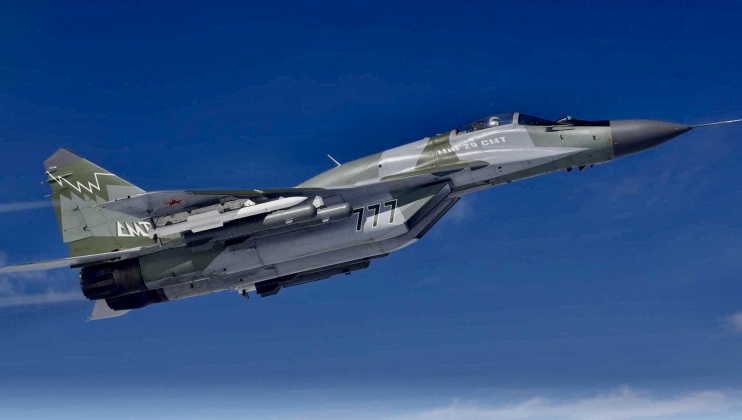 Modernised MiG-29SMT with R-77 Radar Guided Air-to-Air Missiles and Zhuk-ME Radar