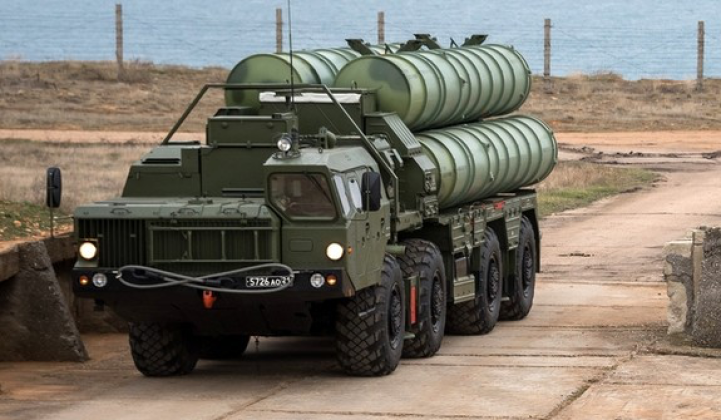 Surface-to-Air Missile Launcher From S-400 Long Range System in Crimea