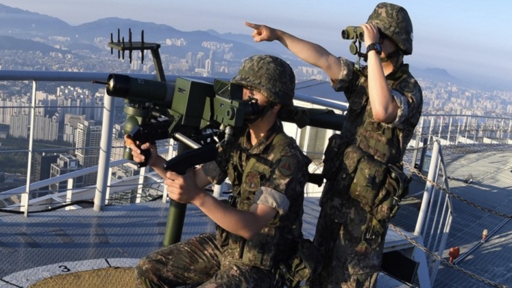 South Korean Air Defence Tea Defending Seoul During Exercises