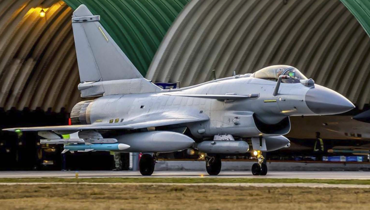 Chinese PLA Air Force J-10C with PL-15 Air-to-Air Missile