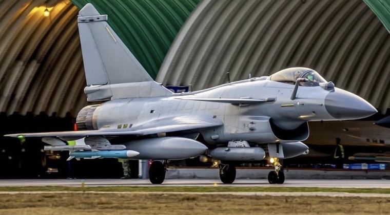 Chinese PLA Air Force J-10C Fighter with PL-15 Air-to-Air Missile