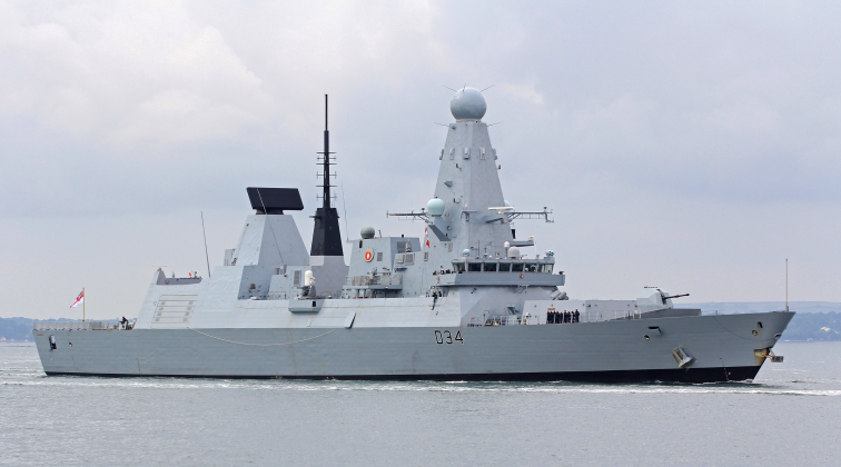 British Type 45 and Russian Udaloy Destroyers Face Off in the North Sea