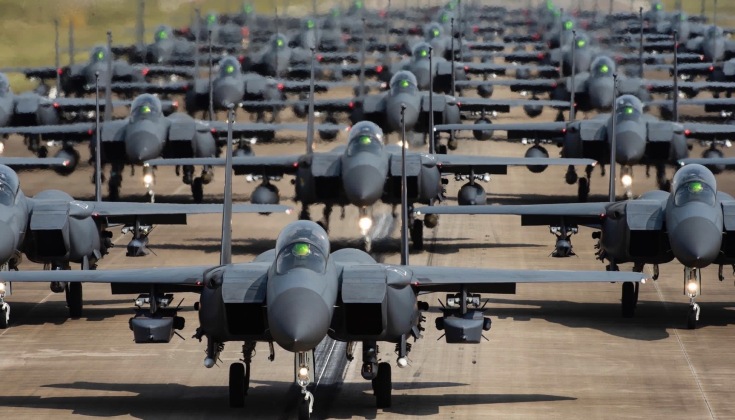 Republic of Korea Air Force F-15K Slam Eagle Fighters - A Korean Variant of the F-15E