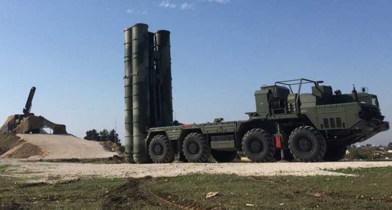 Missile Launcher and Radar From Russian S-400 System in Syria