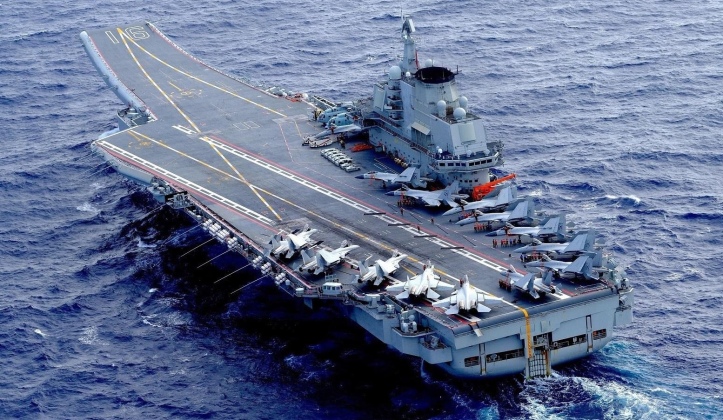 J-15B Fighters and J-15D Electronic Attack Jets on Chinese Carrier Liaoning