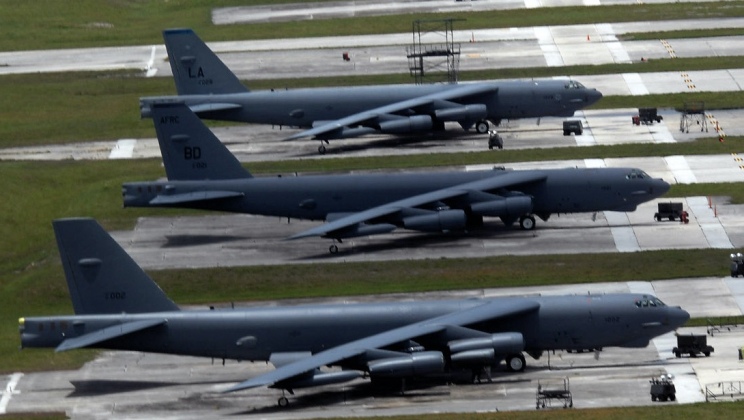 U.S. Air Force B-52H Nuclear Capable Strategic Bombers on Guam