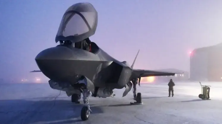 U.S. Air Force F-35A Fighter at Thule Air Base in Greenland U.S. Air Force F-35A Fighter at Thule Air Base in Greenland