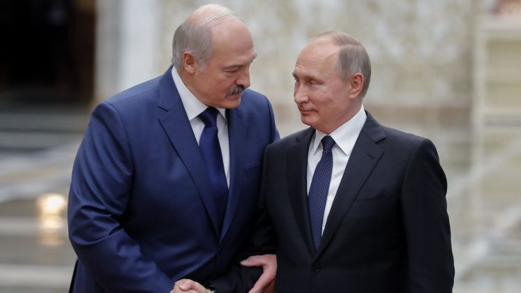 Presidents Lukashenko and Putin