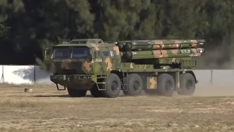 Chinese PCL-191 Rocket Artillery System During Justice Mission 2025 Exercises