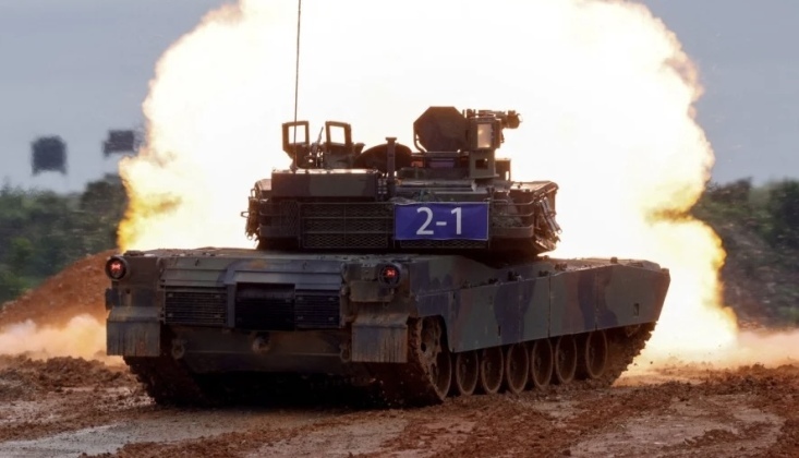 Republic of China Army M1A2 Abrams Tank During Live Fire Drills Republic of China Army M1A2 Abrams Tank During Live Fire Drills