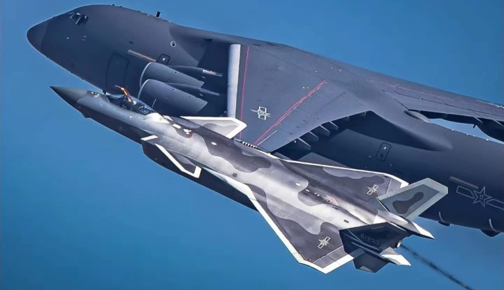 J-20 Escorts Y-20 Airlifter