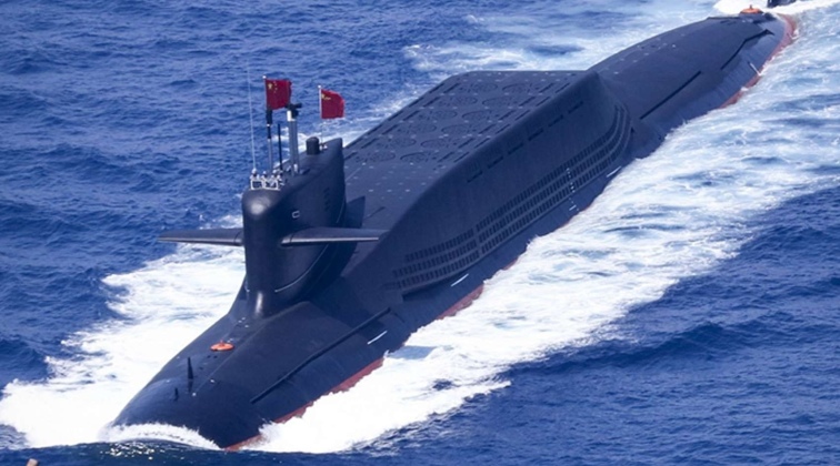 Chinese PLA Navy Type 094 Class Nuclear Powered Ballistic Missile Submarine