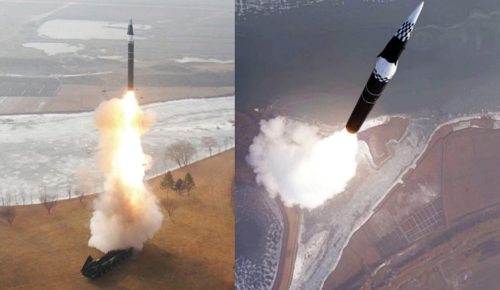 Launch of North Korean Hwasong-16B Intermediate Range Ballistic Missile with Hypersonic Glide Vehicle