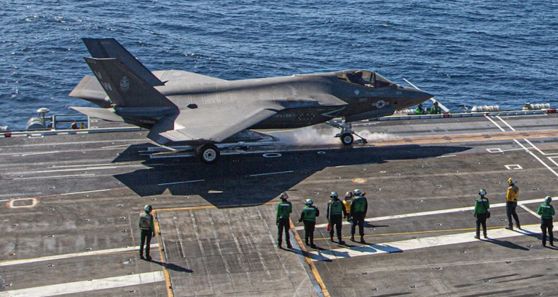 U.S. Marine Corps F-35C Fighter on USS Abraham Lincoln U.S. Marine Corps F-35C Fighter on USS Abraham Lincoln