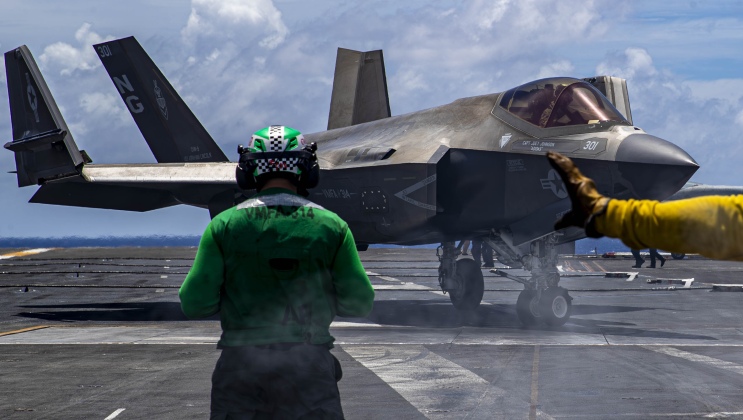 F-35C Fighter on U.S. Navy Supercarrier