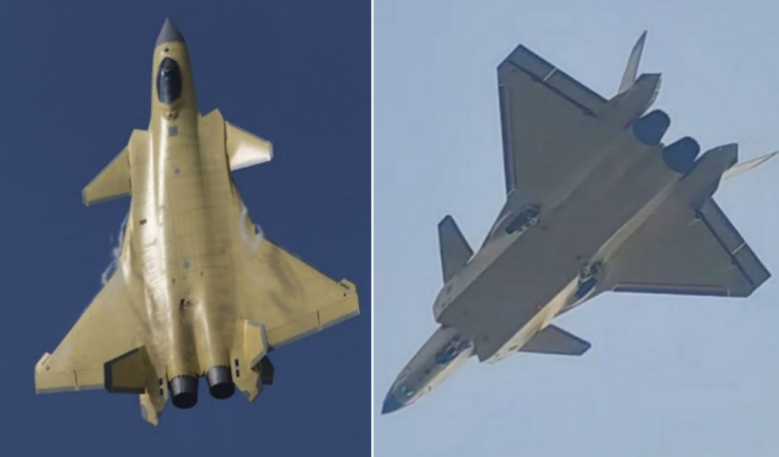 J-20 Fighters with Interim WS-10C (left) and WS-15 Engines