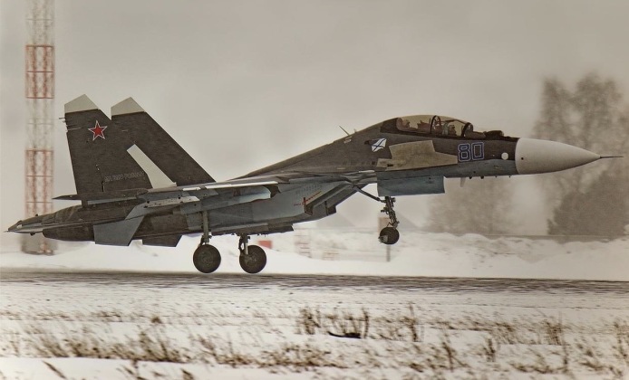 Russian Navy Su-30SM2 From First Production Batch Completed in January 2022