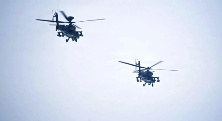 U.S. Army AH-64E Apache Attack Helicopters During Exercises in Germany