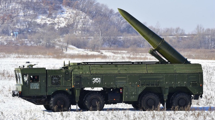 Russian Army Ballistic Missile Launcher From Iskander-M System Russian Army Ballistic Missile Launcher From Iskander-M System