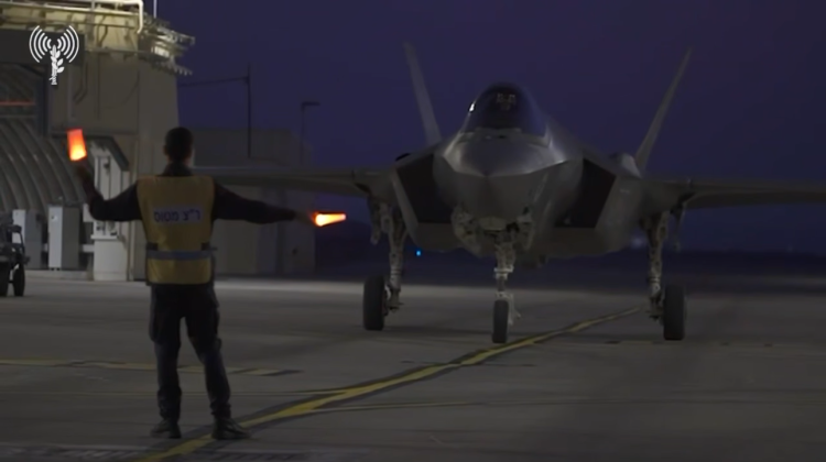 Israeli Air Force F-35I Prepares For Takeoff Before Strikes on Iran