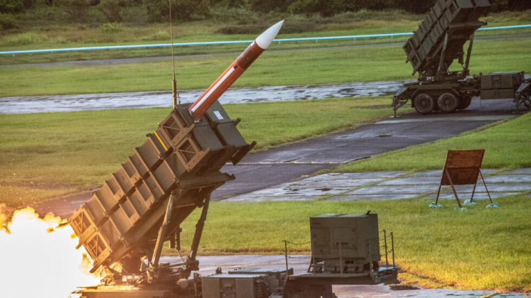 Missile Launch From Patriot Air Defence System
