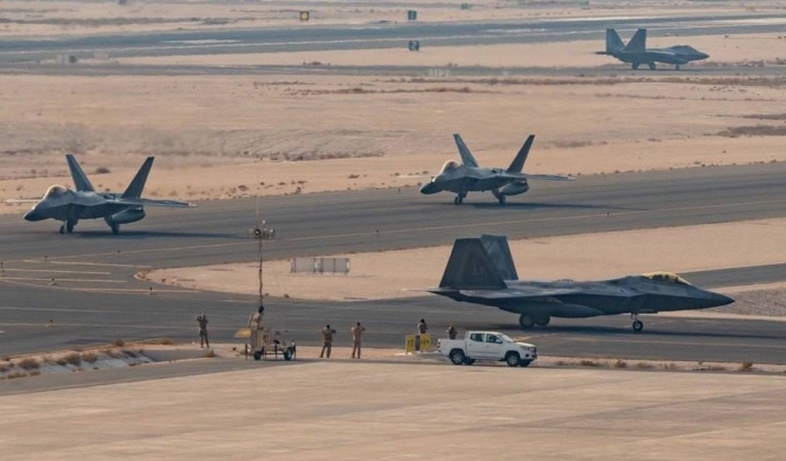 U.S. Air Force F-22 Fighters at Al Udeid Air Base in August 2025