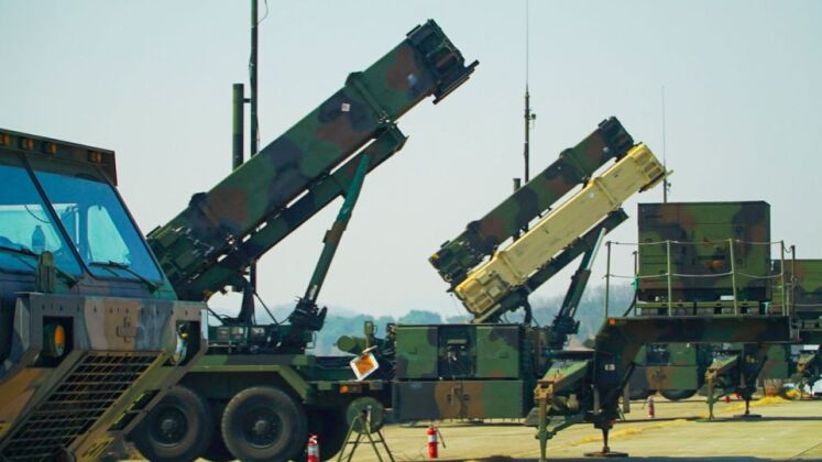 Launchers From U.S. Army Patriot Air Defence System in South Korea Before Their Withdrawal and Redeployment to the Middle East