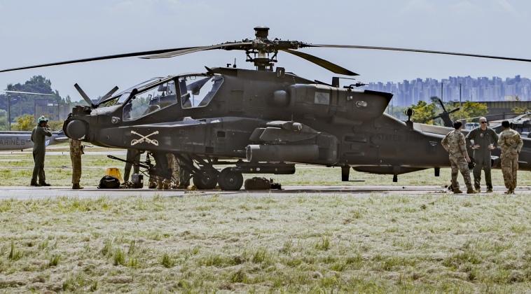 U.S. Army AH-64 Apache Attack Helicopter in South Korea