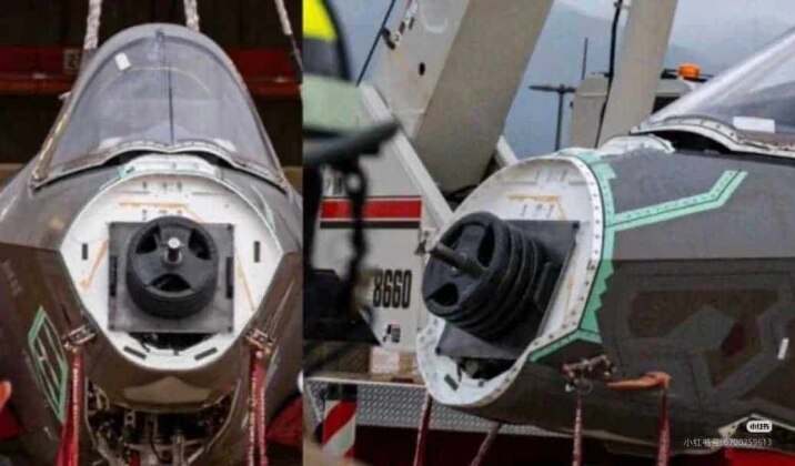 Image Allegedly Showing F-35 Block 17 Delivered with Weights in Radar Nose Cone