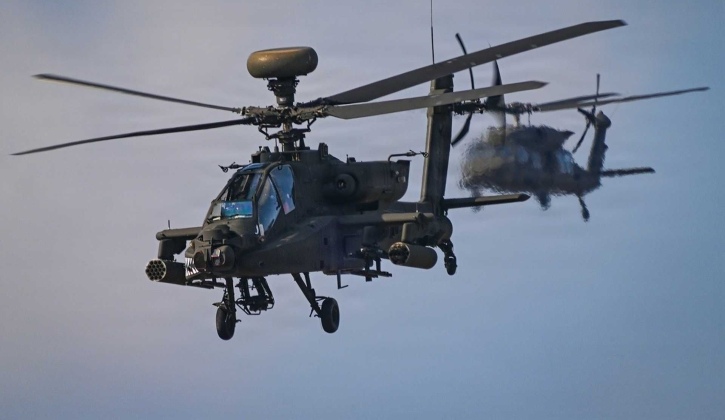 U.S. Army AH-64 Apache and UH-60 Black Hawk Helicopters in Germany