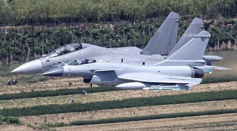 J-10C Lightweight Fighter (front) and J-16 Heavyweight Fighter (back)