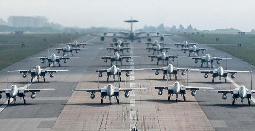 U.S. Air Force F-15C/D Fighters at Kadena Air Base, Okinawa