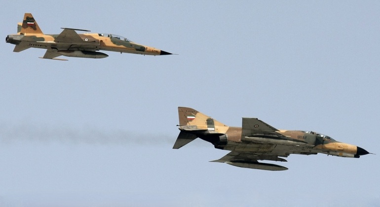 Iranian Air Force F-4E (front) and F-5F Fighters