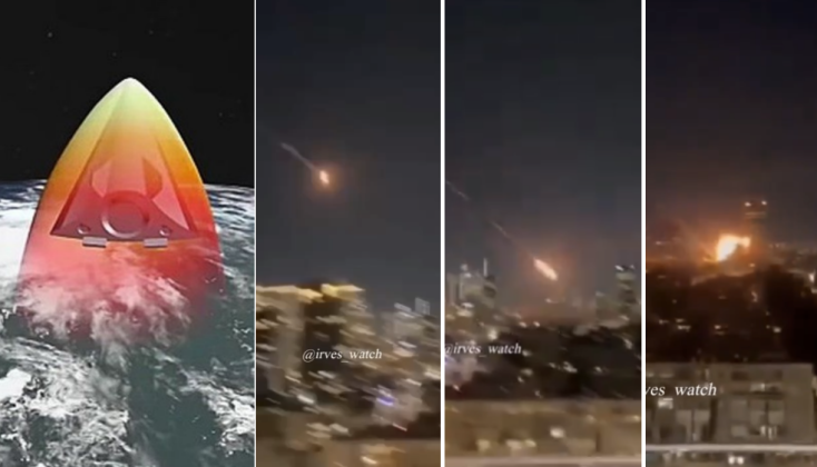Hypersonic Glide Vehicle Artwork and Footage of Moments Iranian Hypersonic Glide Vehicle Strikes High Value Target in Israel