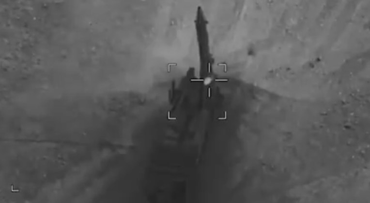 Iranian Ballistic Missile Launcher Targeted in Air Strike