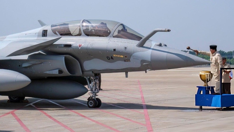 President Prabowo at Indonesian Air Force Handover Ceremony For First Rafale Fighters