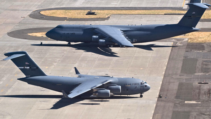 C-5 (back) and C-17 Transport Aircraft C-5 (back) and C-17 Transport Aircraft