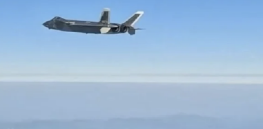 J-20 in Apparent Flight Over Pingtung, Taiwan Island