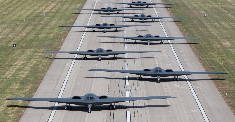 B-2 Bombers on Runway at Whiteman Air Force Base B-2 Bombers on Runway at Whiteman Air Force Base