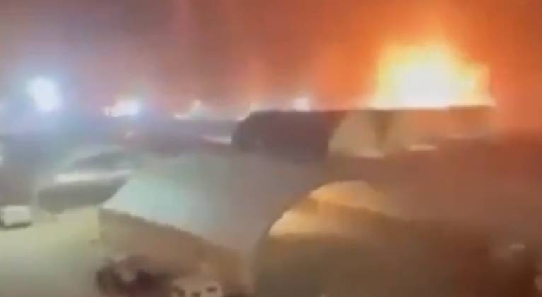 Explosion From Cluster Missile Strike on U.S. Base in Jordan Explosion From Cluster Missile Strike on U.S. Base in Jordan